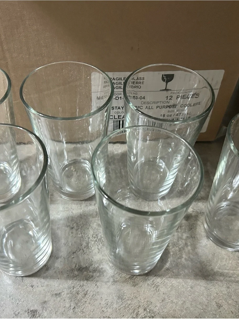 Mainstays 12-Piece All Purpose Cooler Glass Set